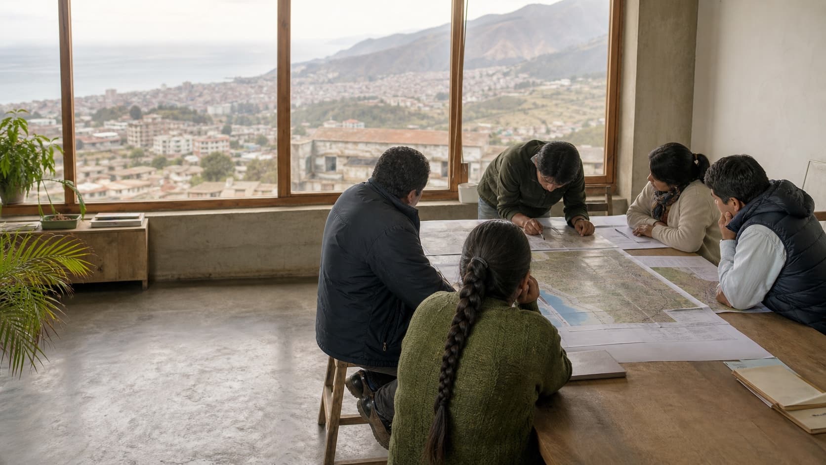 Equipo técnico público trabajando con evidencia territorial